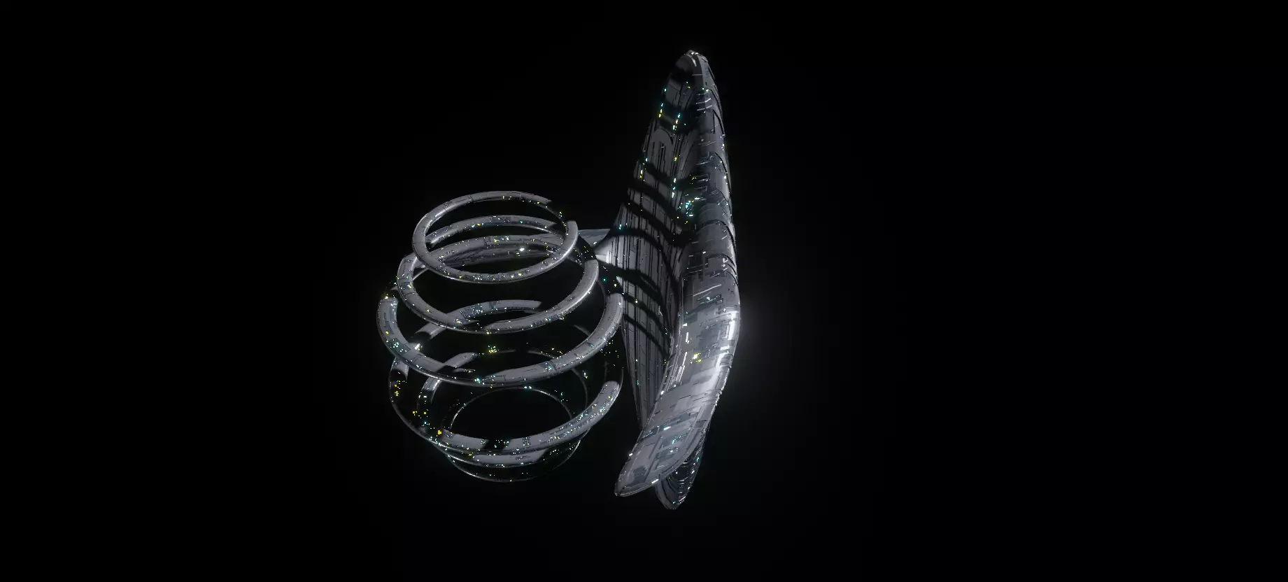 Alien Spacecity 3D model_0