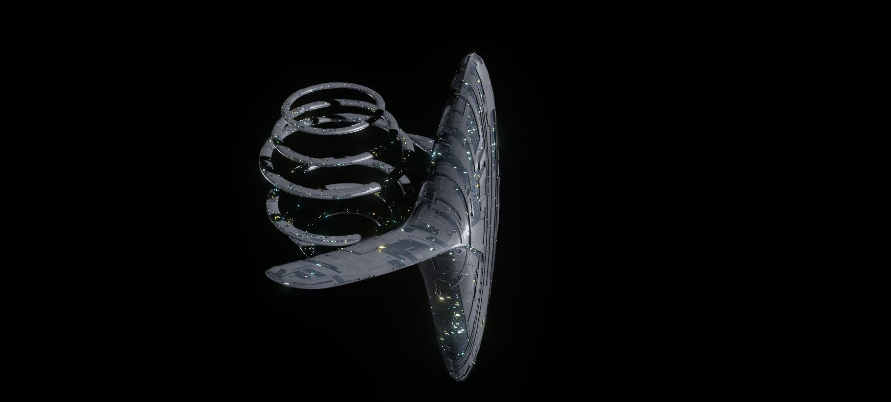 Alien Spacecity 3D model_1