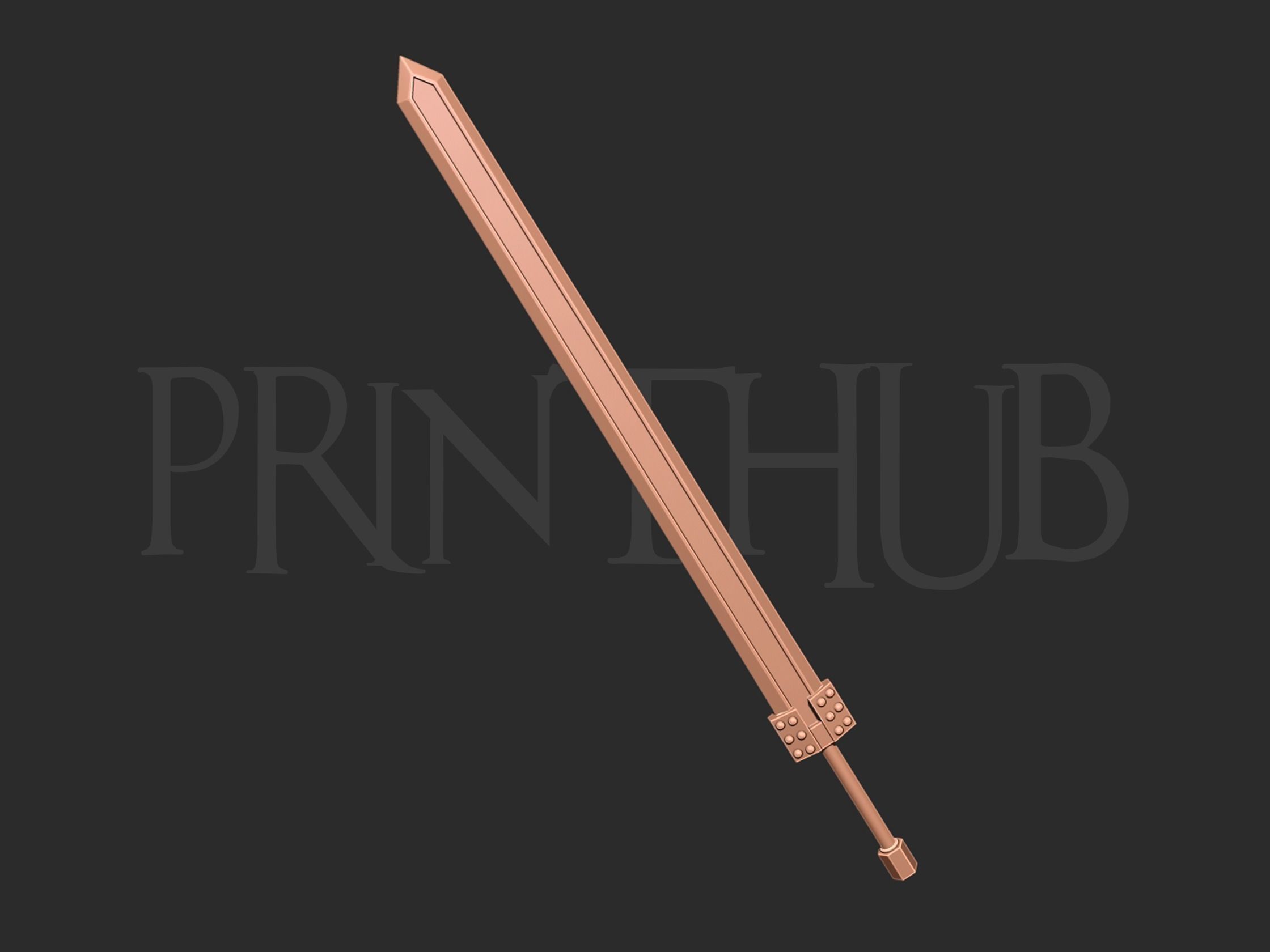 Guts Raider Sword Cosplay Berserk 3D print model_5