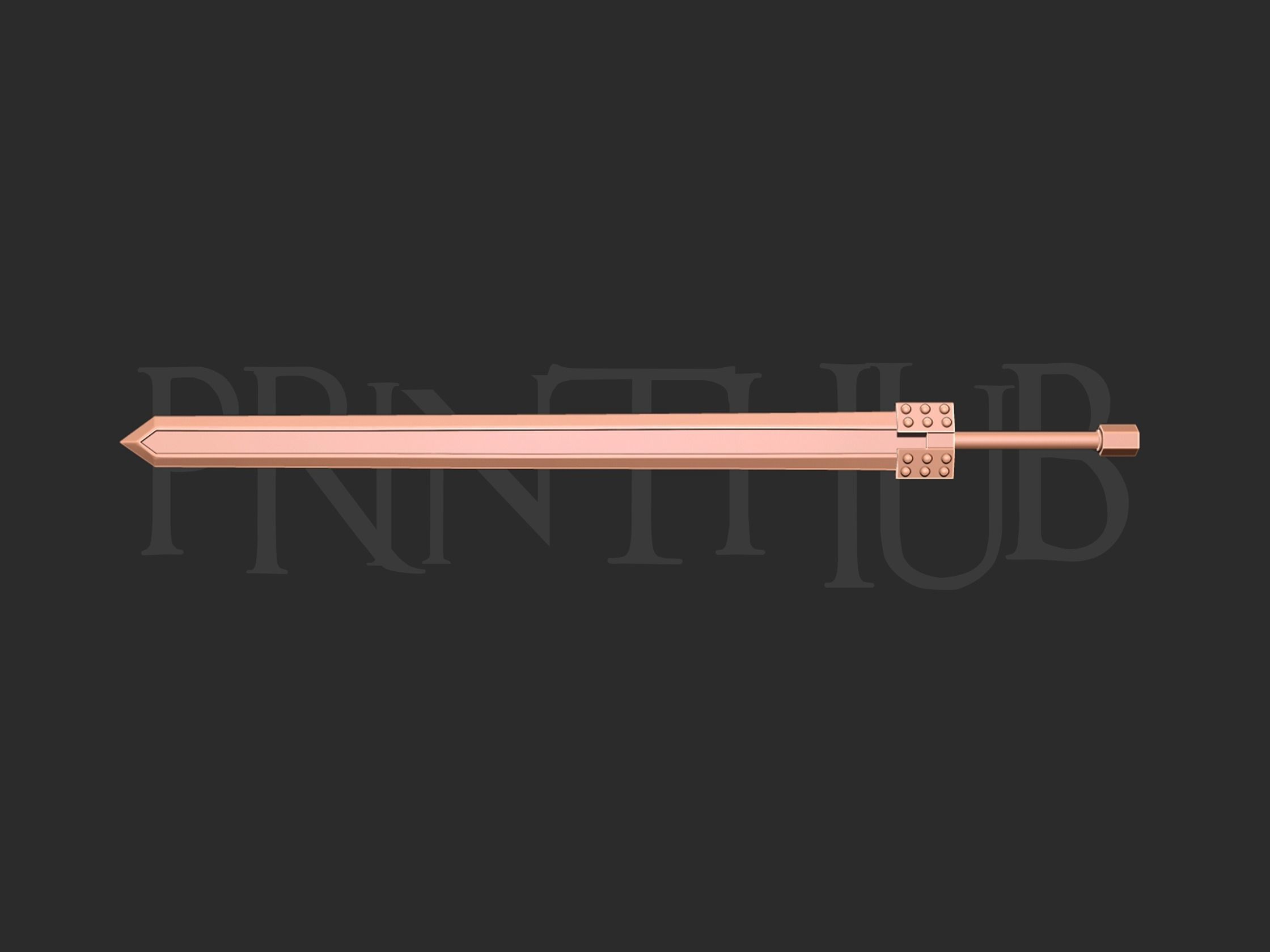 Guts Raider Sword Cosplay Berserk 3D print model_3