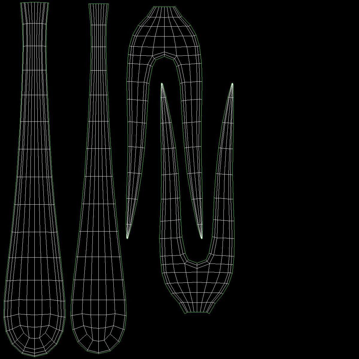 Generic Cutlery Serving Set of 7 Pieces COLLECTION 3D model_27