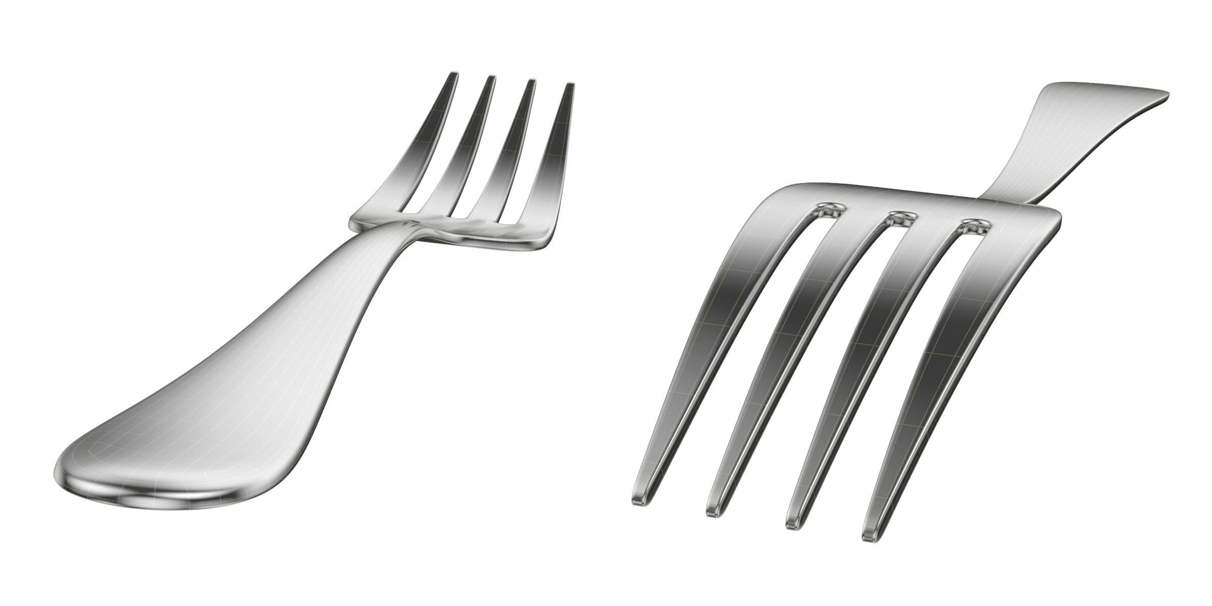 Generic Cutlery Serving Set of 7 Pieces COLLECTION 3D model_14