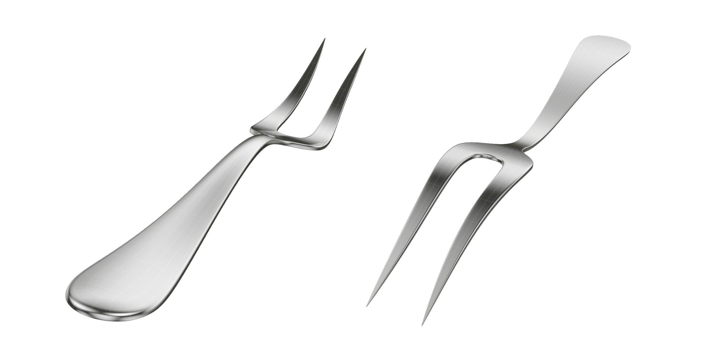 Generic Cutlery Serving Set of 7 Pieces COLLECTION 3D model_19