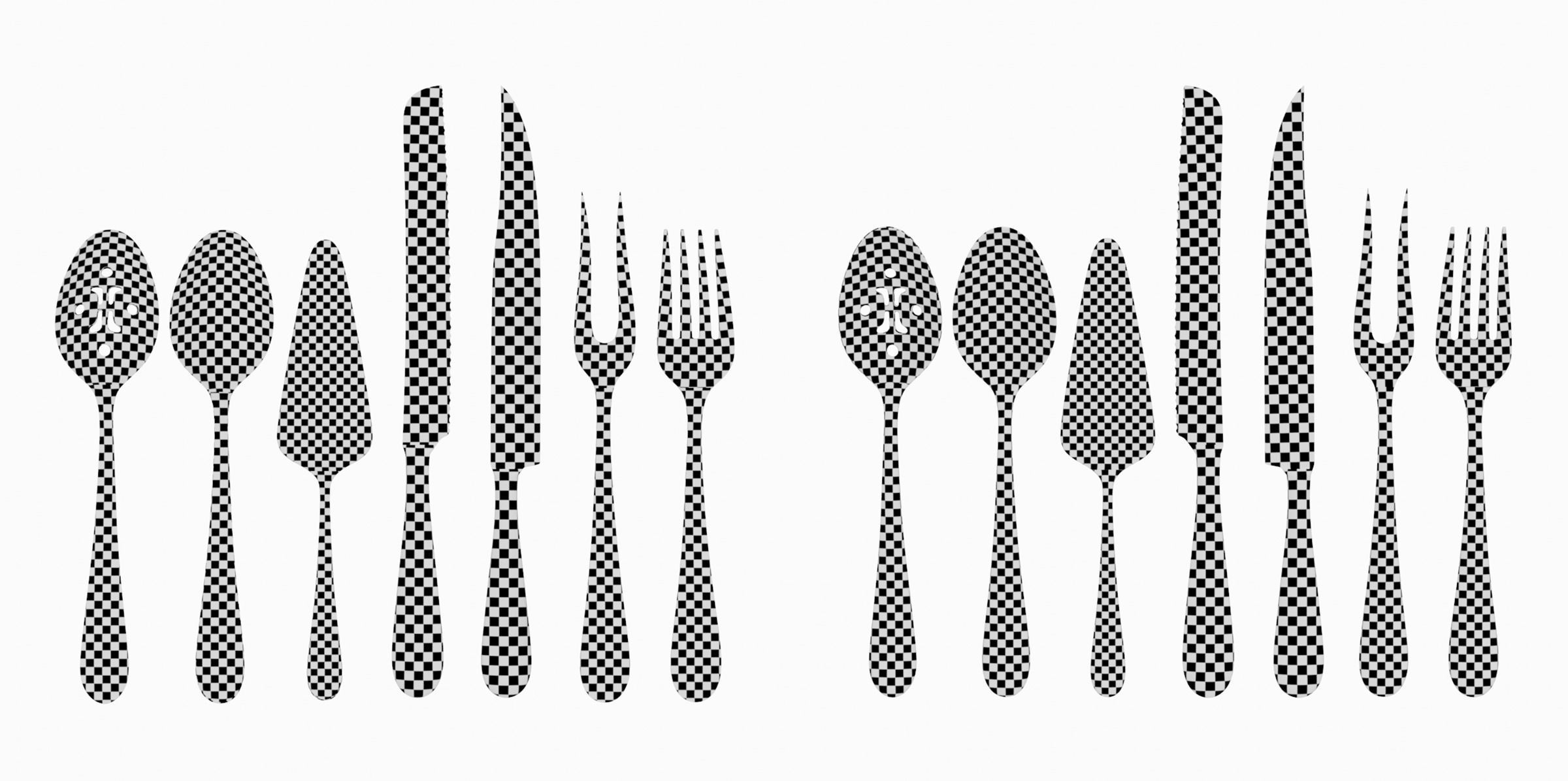 Generic Cutlery Serving Set of 7 Pieces COLLECTION 3D model_21