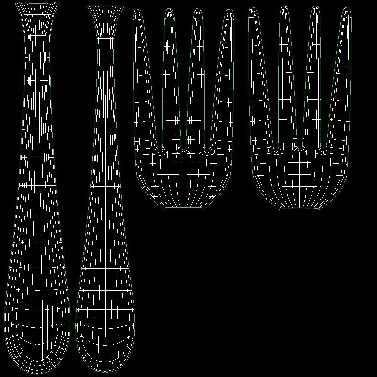 Generic Cutlery Serving Set of 7 Pieces COLLECTION 3D model_22