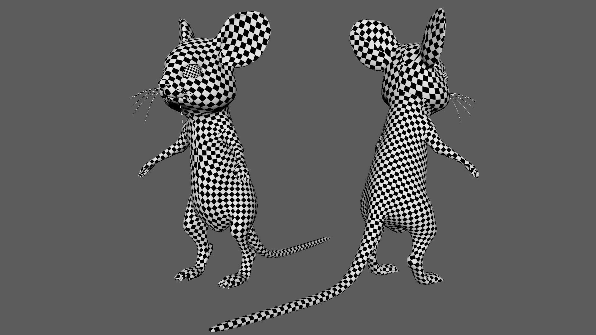 Cute Mouse Basemesh Low-poly 3D model_5