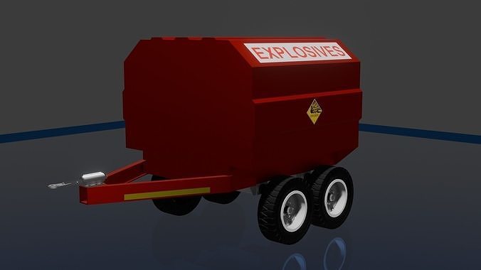 Trailer Explosives Low-poly 3D model