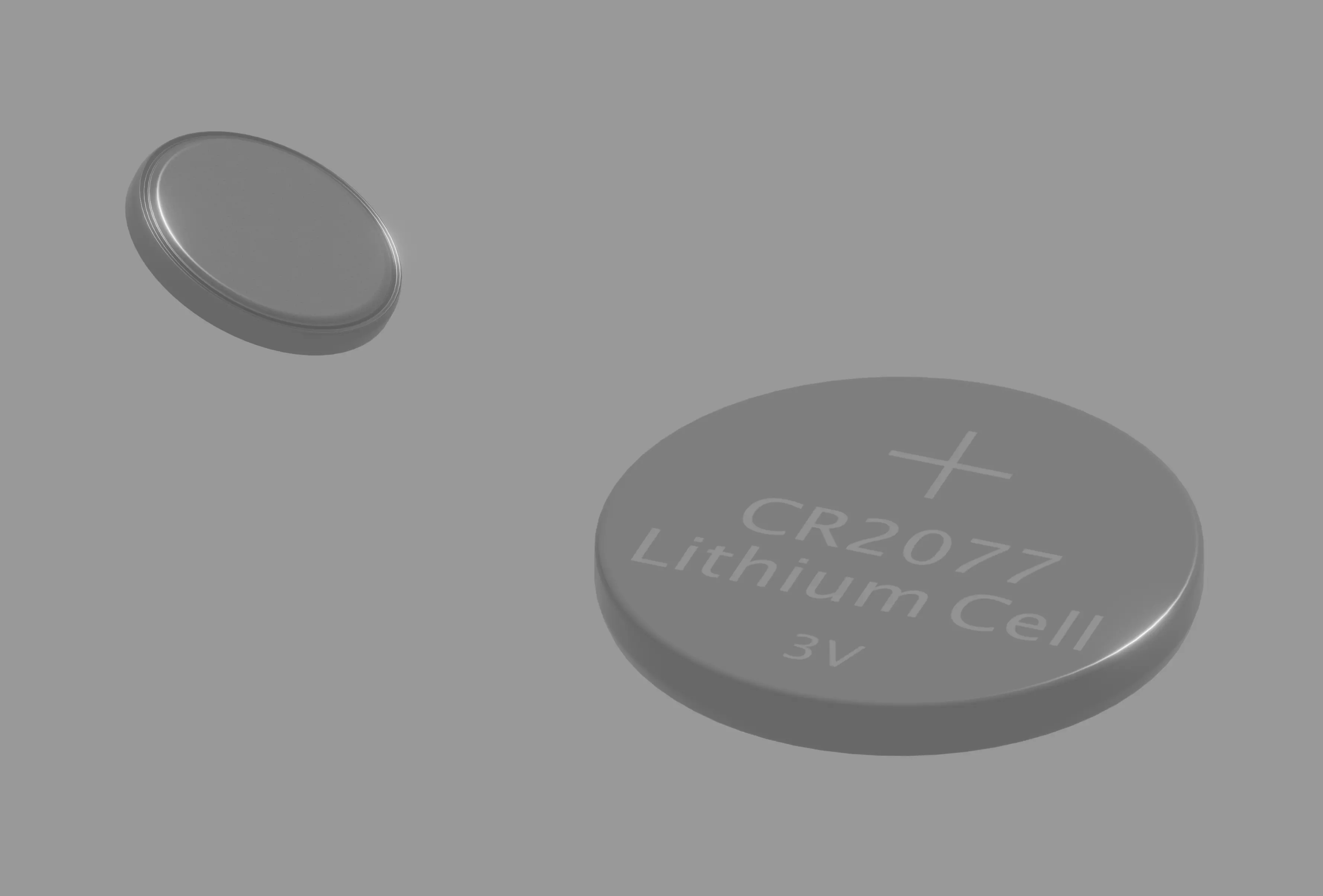Lithium Coin Cell Battery 3D model_0