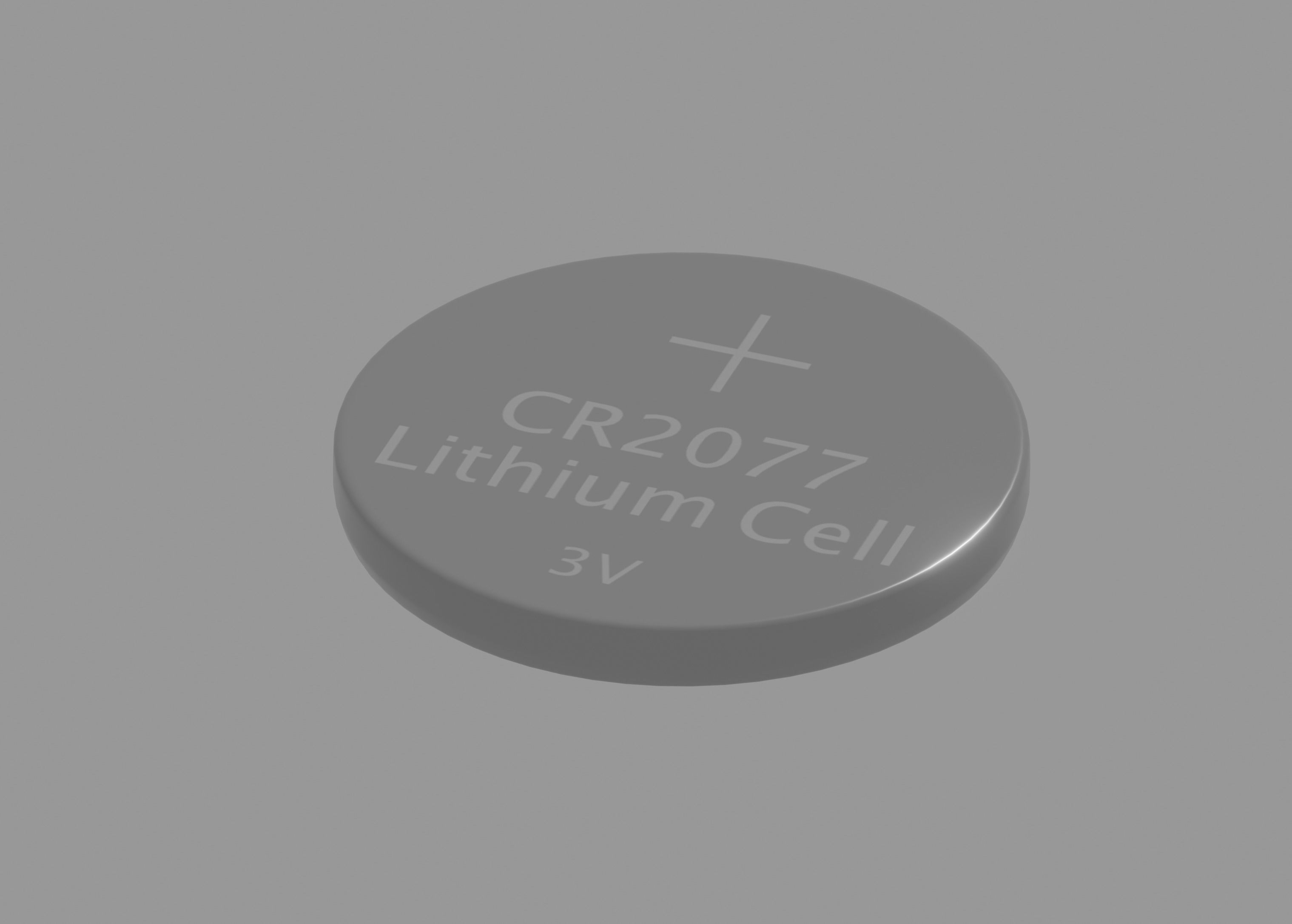Lithium Coin Cell Battery 3D model_1