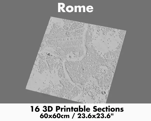 Rome 3D Printing stl file 3D Model of Rome 3D print model
