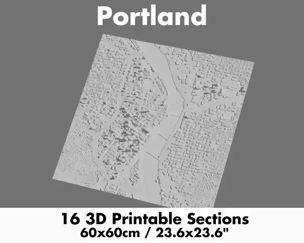 Portland 3D Printing stl file 3D Model of Portland