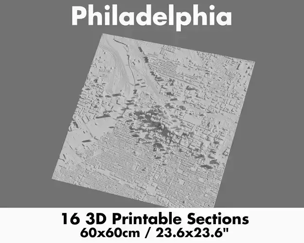 Philadelphia 3D Printing stl file 3D Model of Philadelphia 3D print model