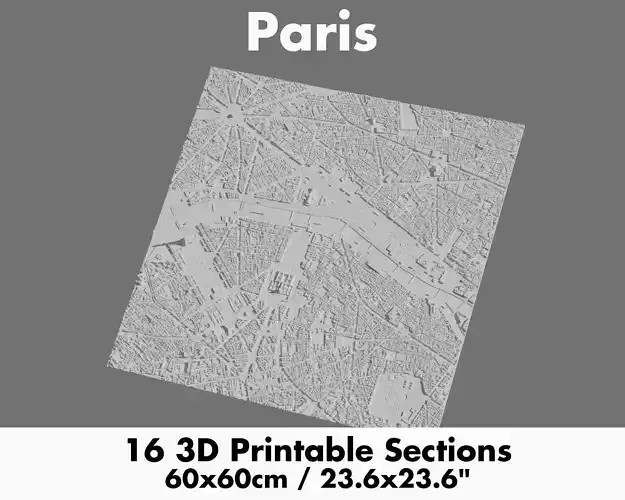 Paris 3D Printing stl file 3D Model of Paris
