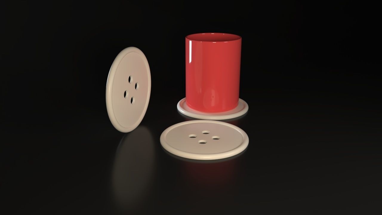 Clothes Button Coasters 3D print model_3
