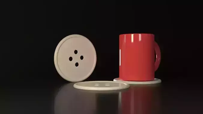Clothes Button Coasters 3D print model