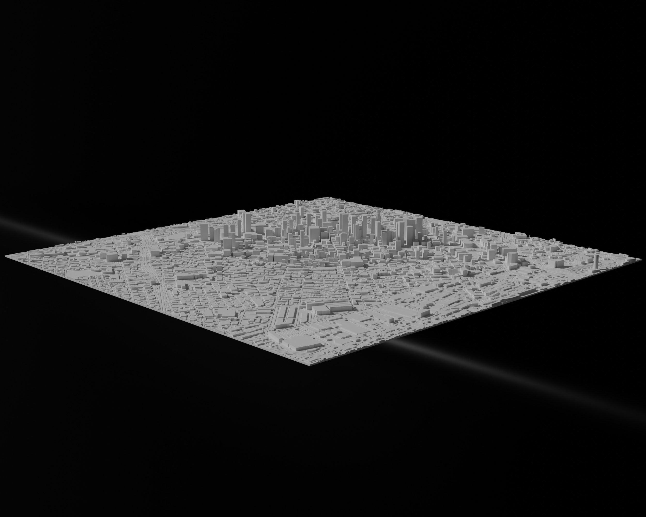 Los Angeles 3D Printing stl file 3D Model of LA 3D print model_4