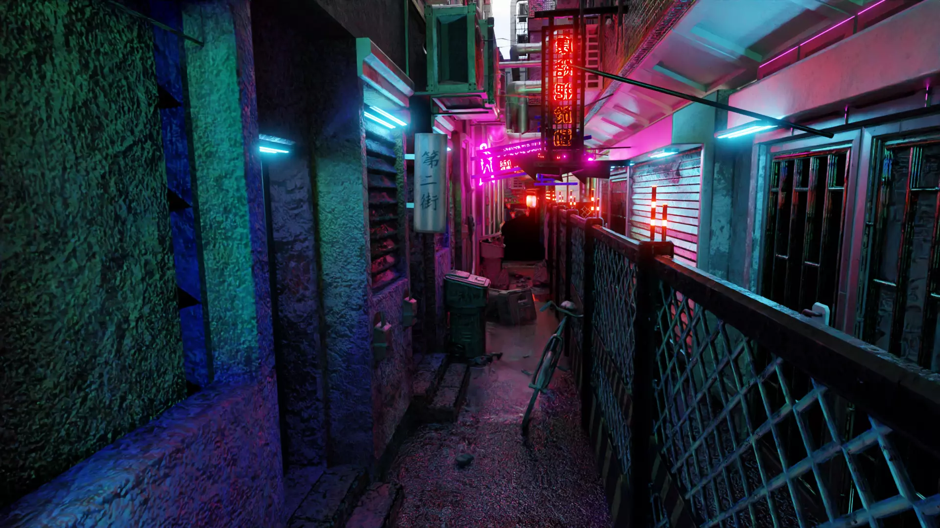 Cyberpunk Hong Kong streets 3D model_0