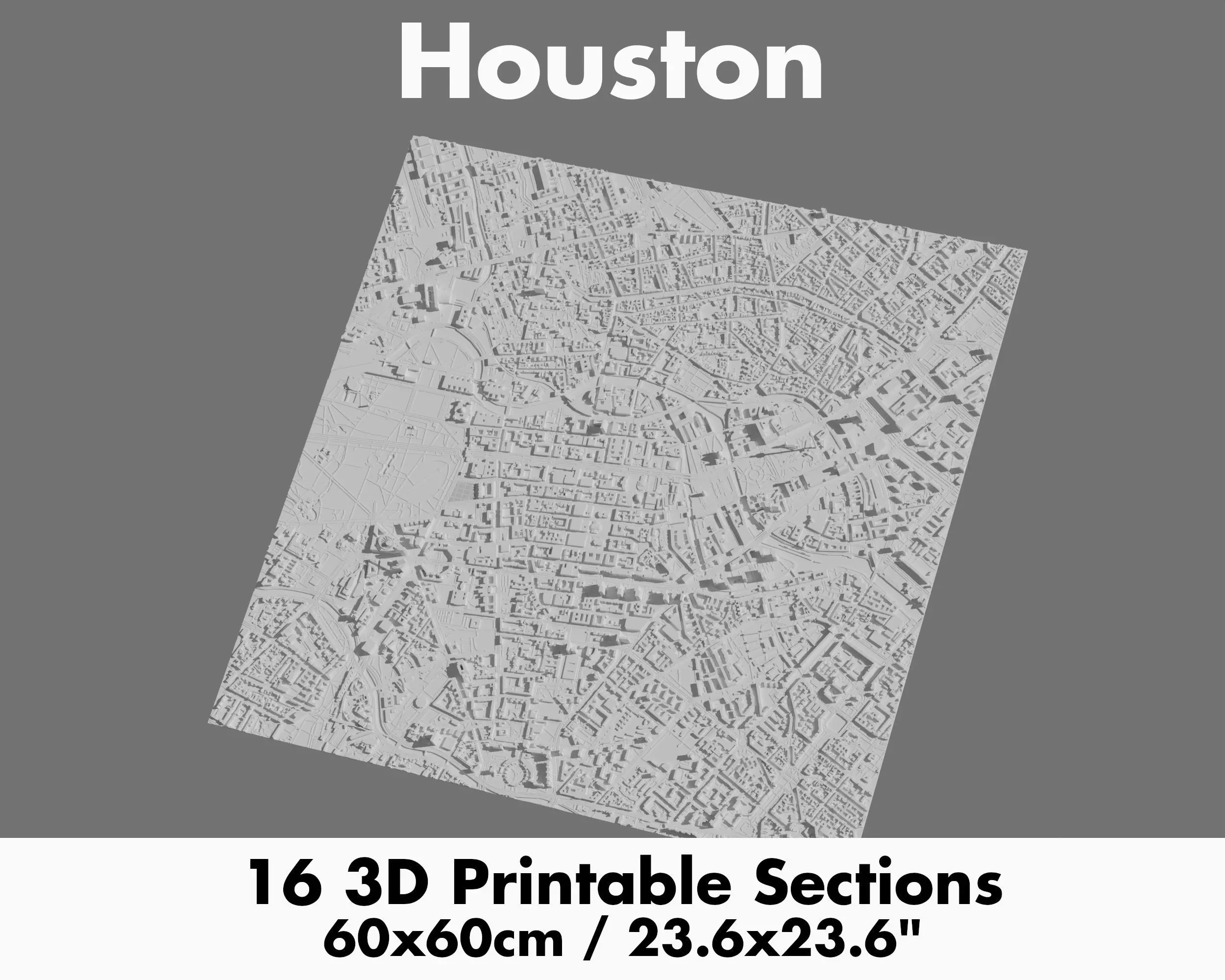 Houston 3D Printing stl file 3D Model of Houston 3D print model_0