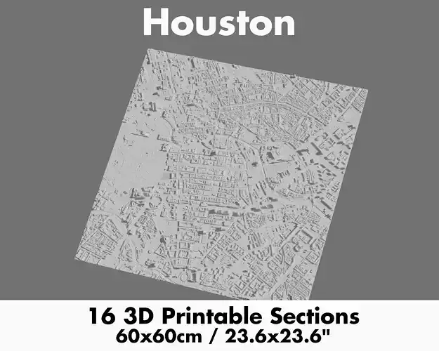 Houston 3D Printing stl file 3D Model of Houston 3D print model