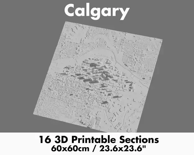 Calgary 3D Printing stl file 3D Model of Calgary 3D print model
