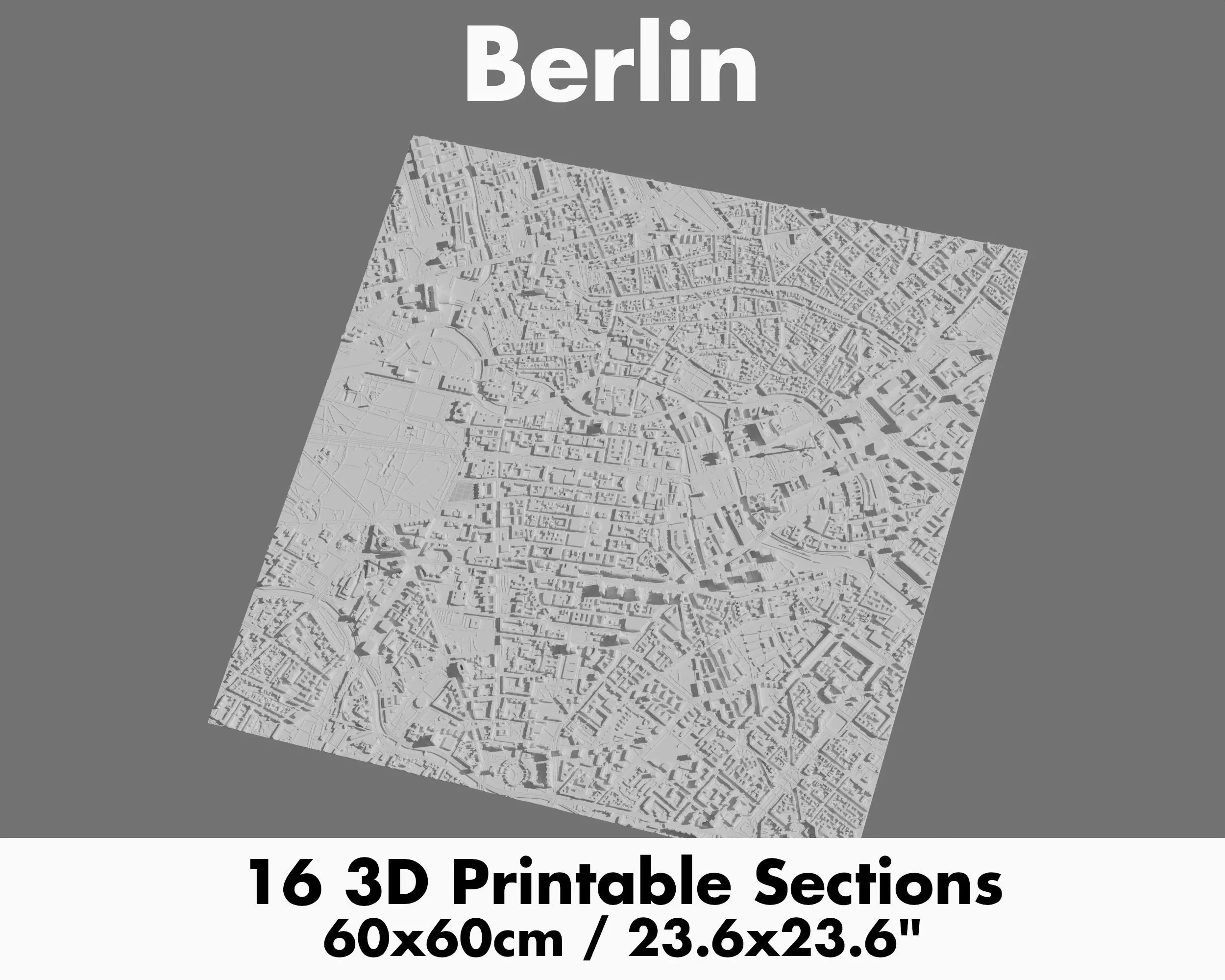 Berlin 3D Printing stl file 3D Model of Berlin 3D print model