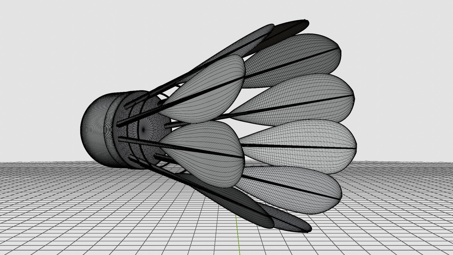 Shuttlecock 3D model_14