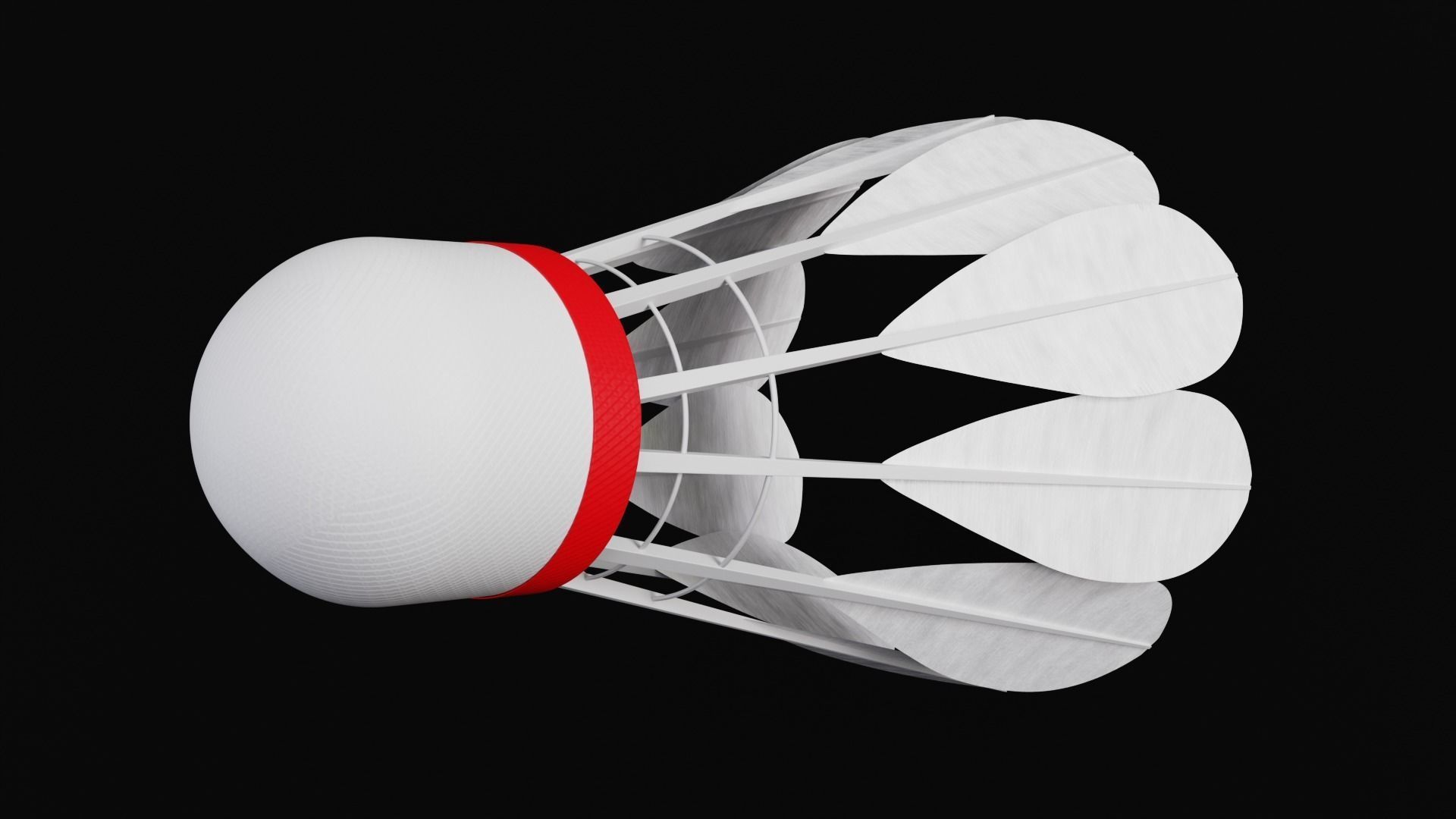 Shuttlecock 3D model_12