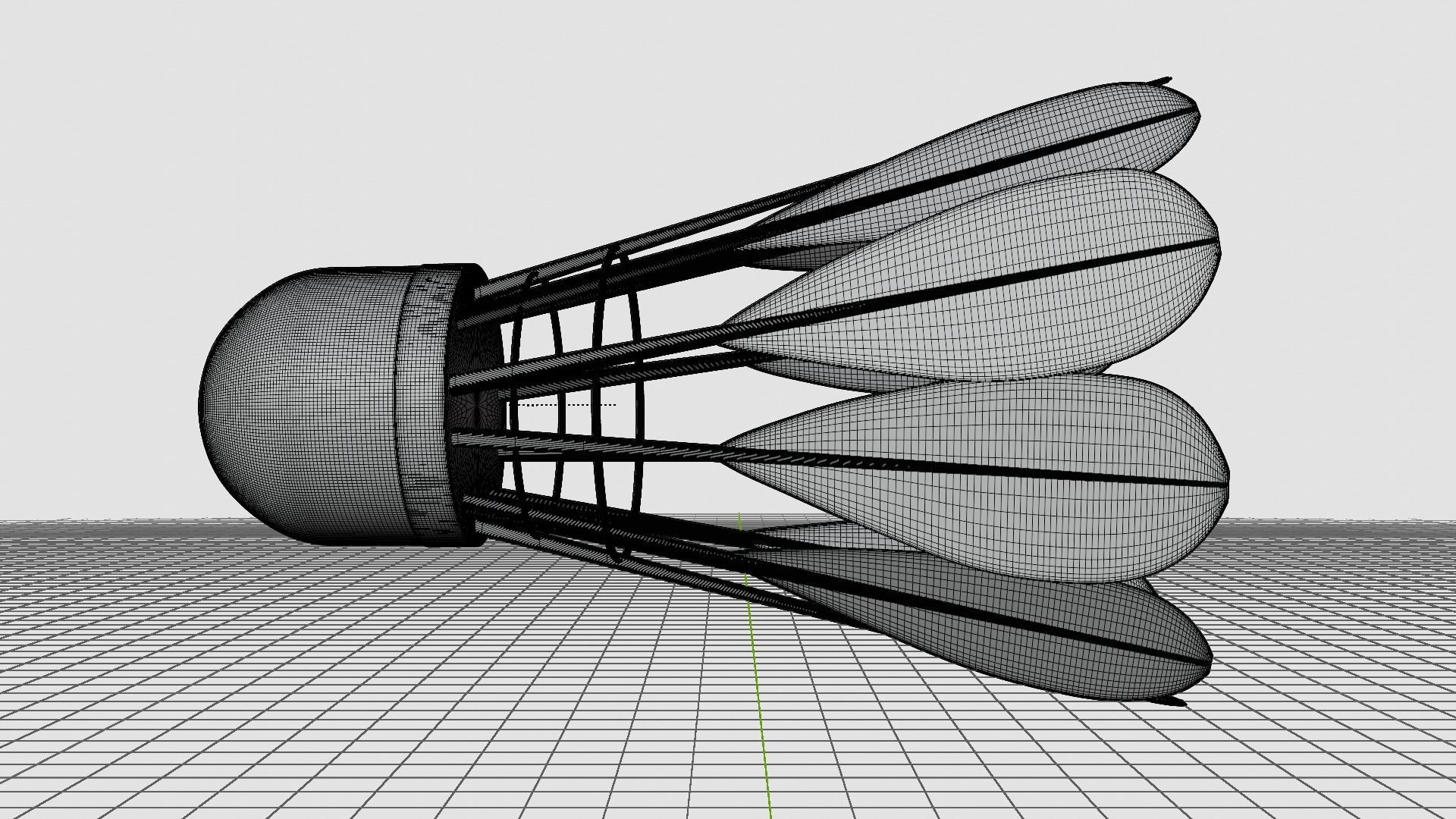 Shuttlecock 3D model_13