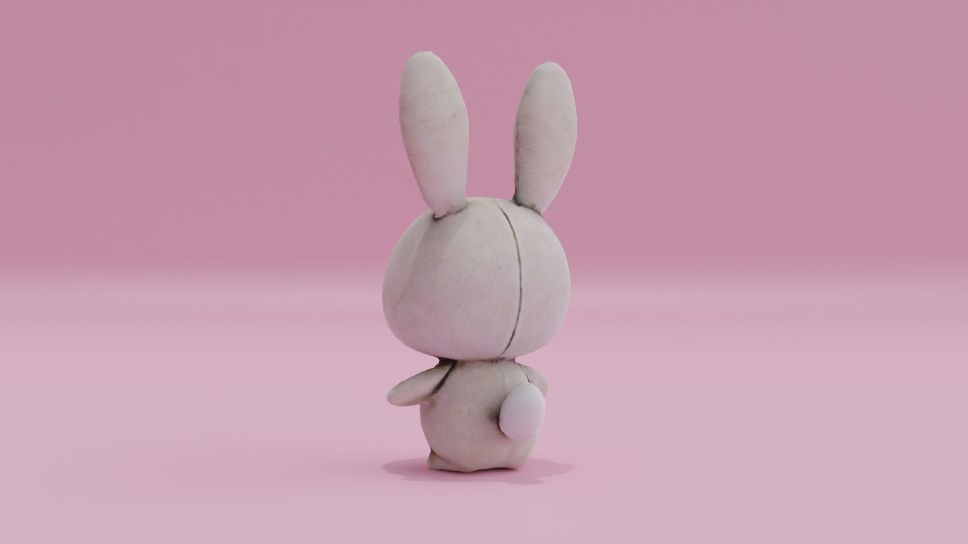 Bunny Rabbit Cute Easter Toy Low-poly 3D model_5