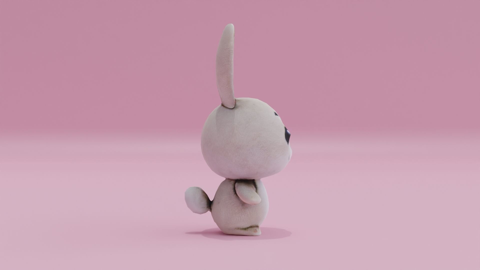 Bunny Rabbit Cute Easter Toy Low-poly 3D model_9