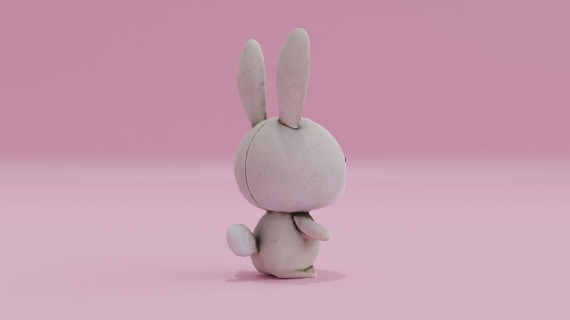 Bunny Rabbit Cute Easter Toy Low-poly 3D model_8