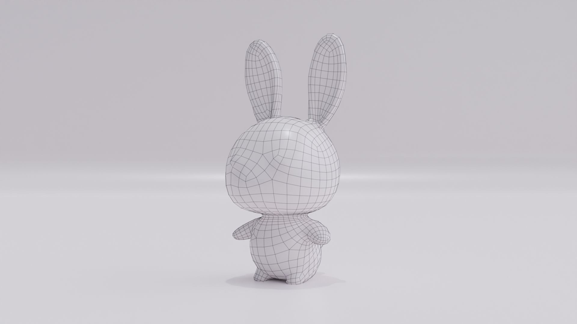 Bunny Rabbit Cute Easter Toy Low-poly 3D model_12