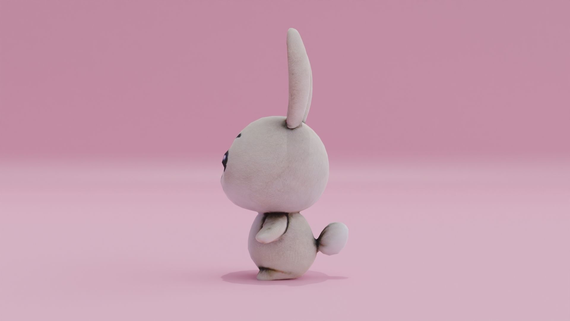 Bunny Rabbit Cute Easter Toy Low-poly 3D model_3