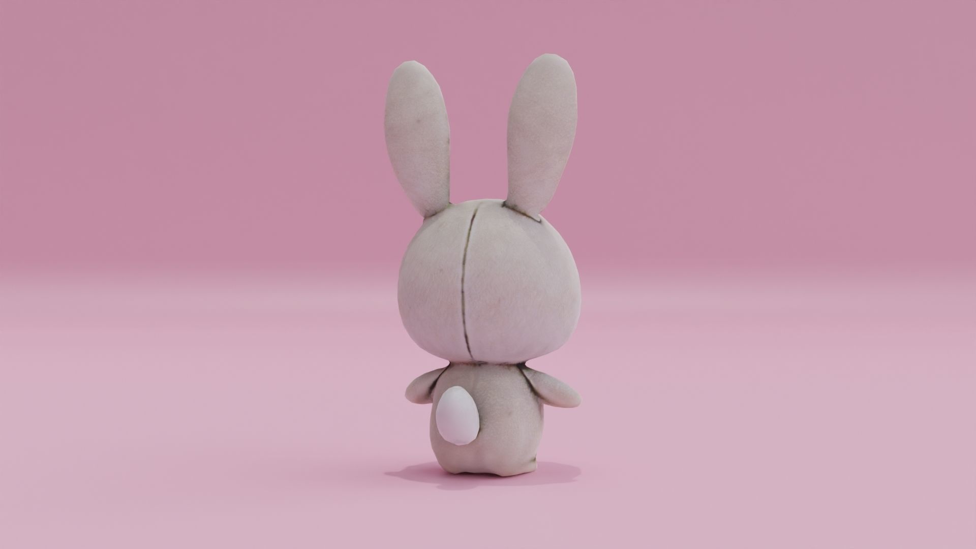 Bunny Rabbit Cute Easter Toy Low-poly 3D model_7