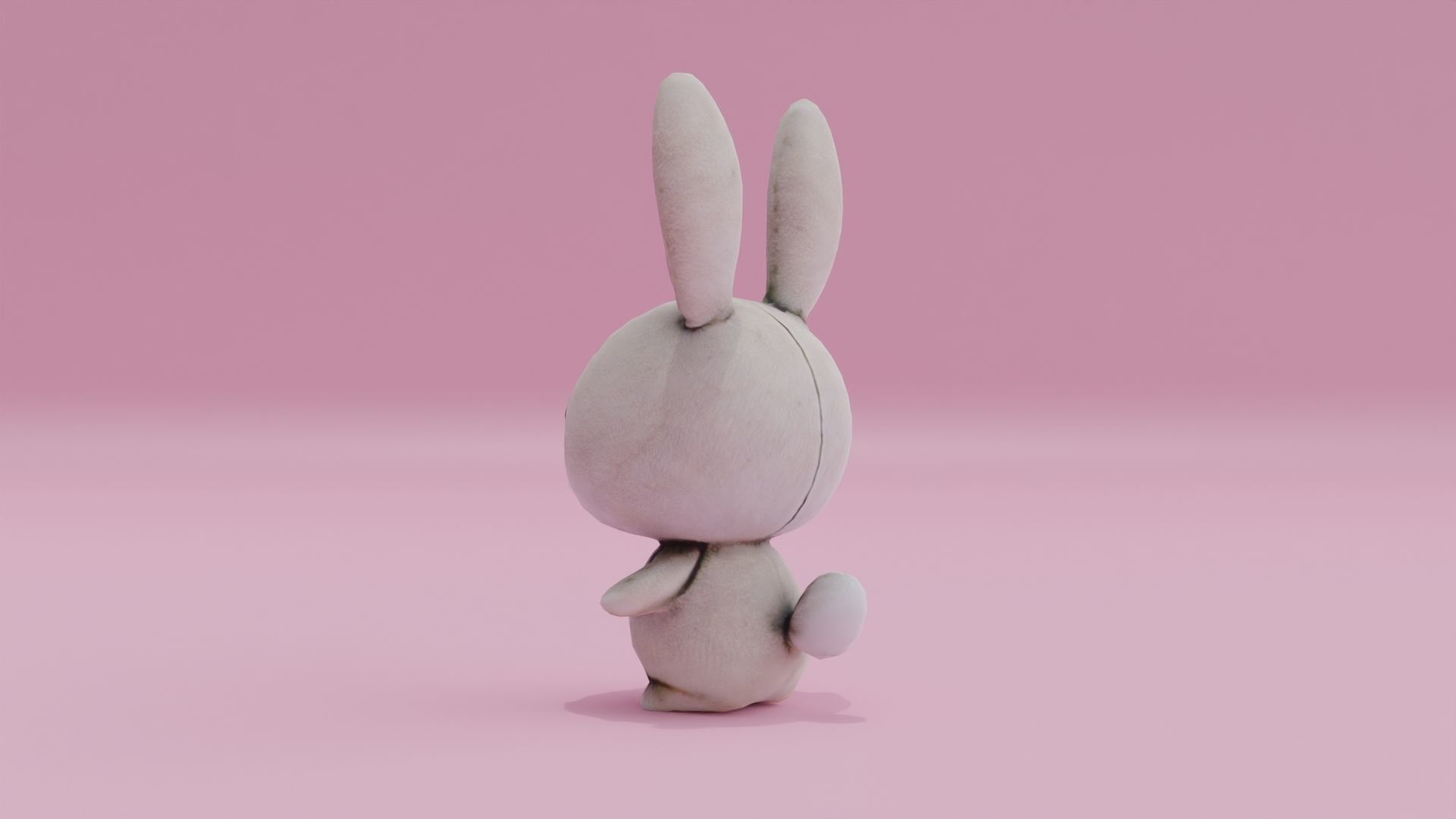 Bunny Rabbit Cute Easter Toy Low-poly 3D model_4