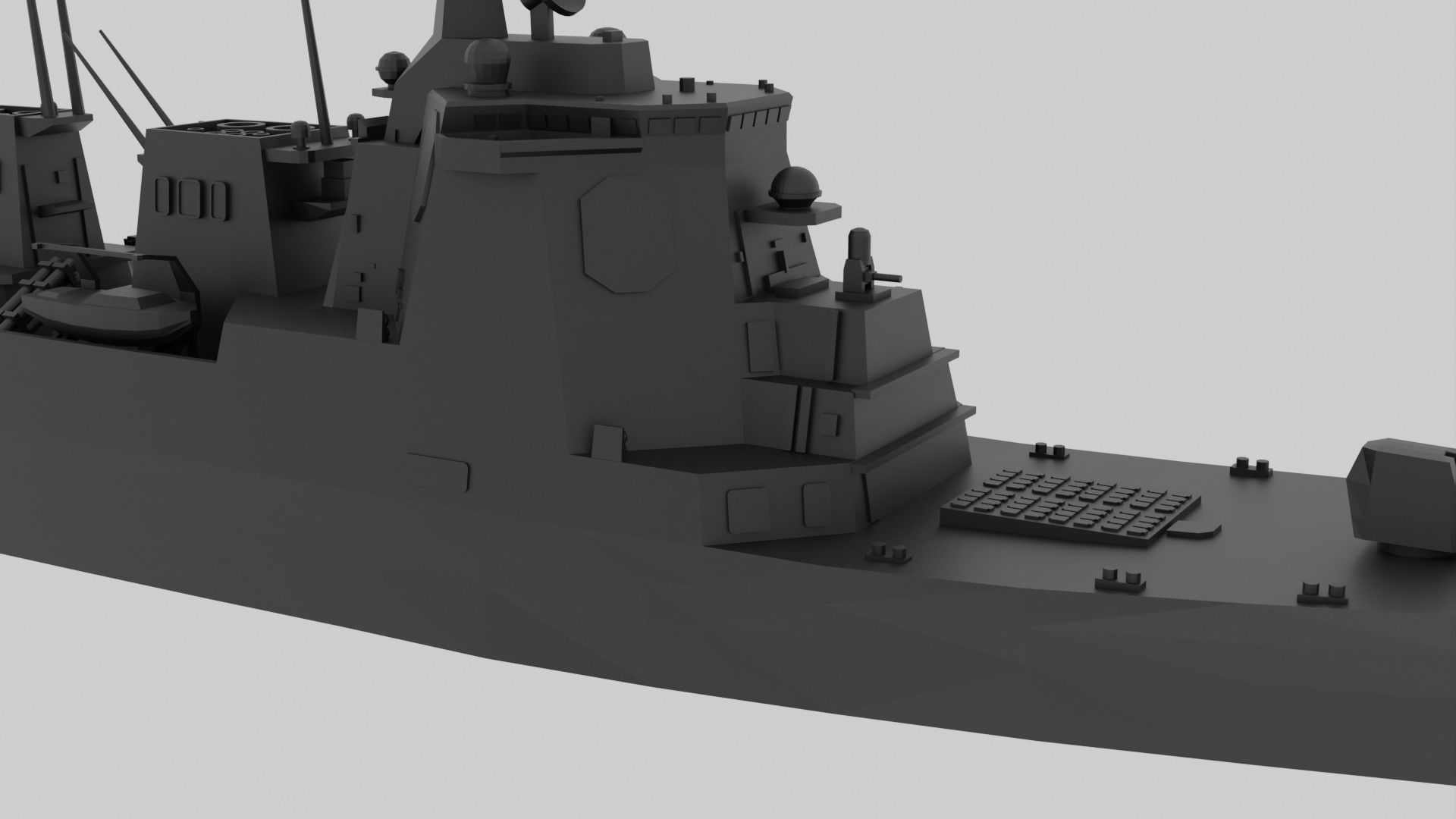 JS Haguro - Model for small scale printing 3D print model_3