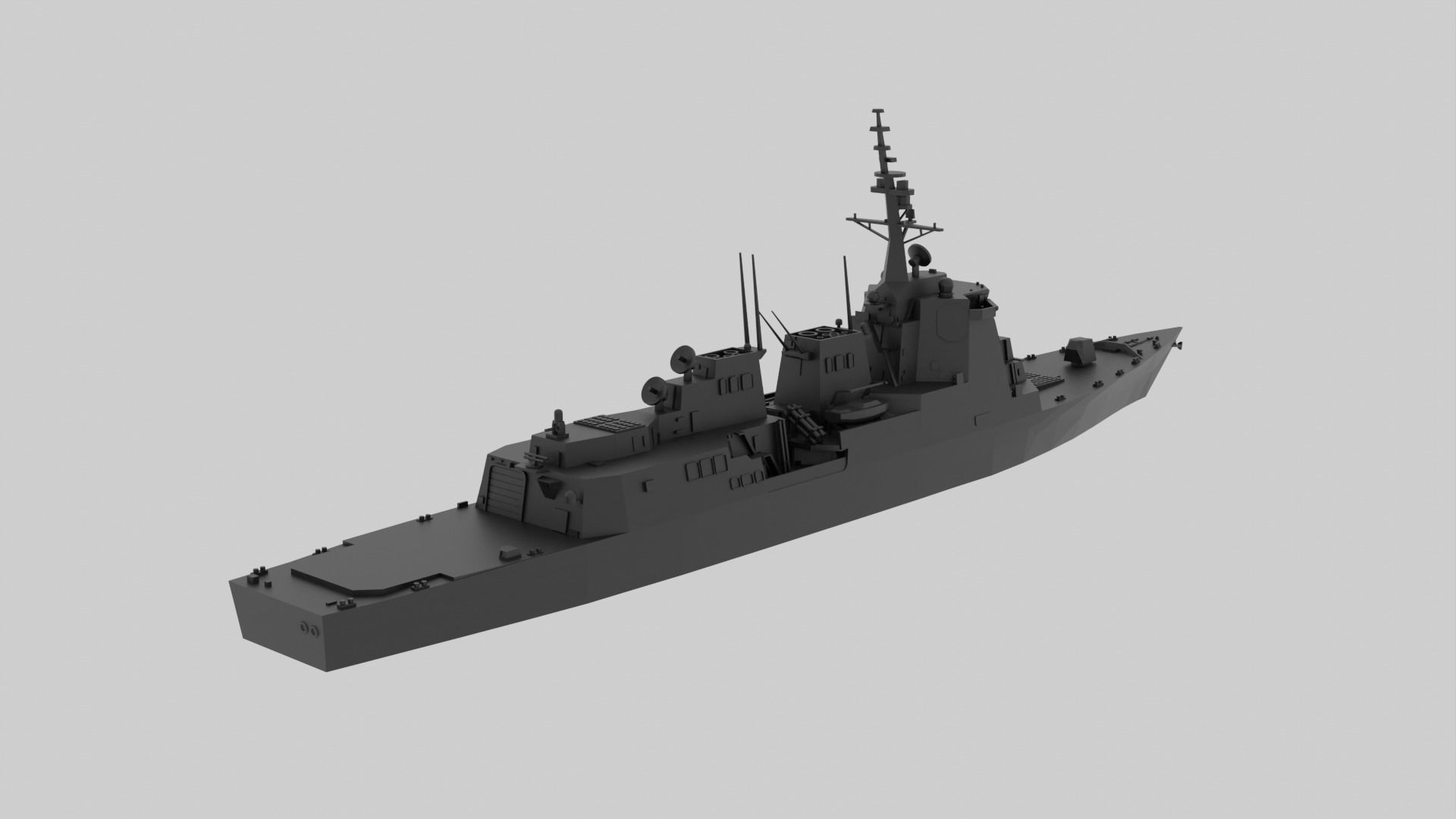 JS Haguro - Model for small scale printing 3D print model_11