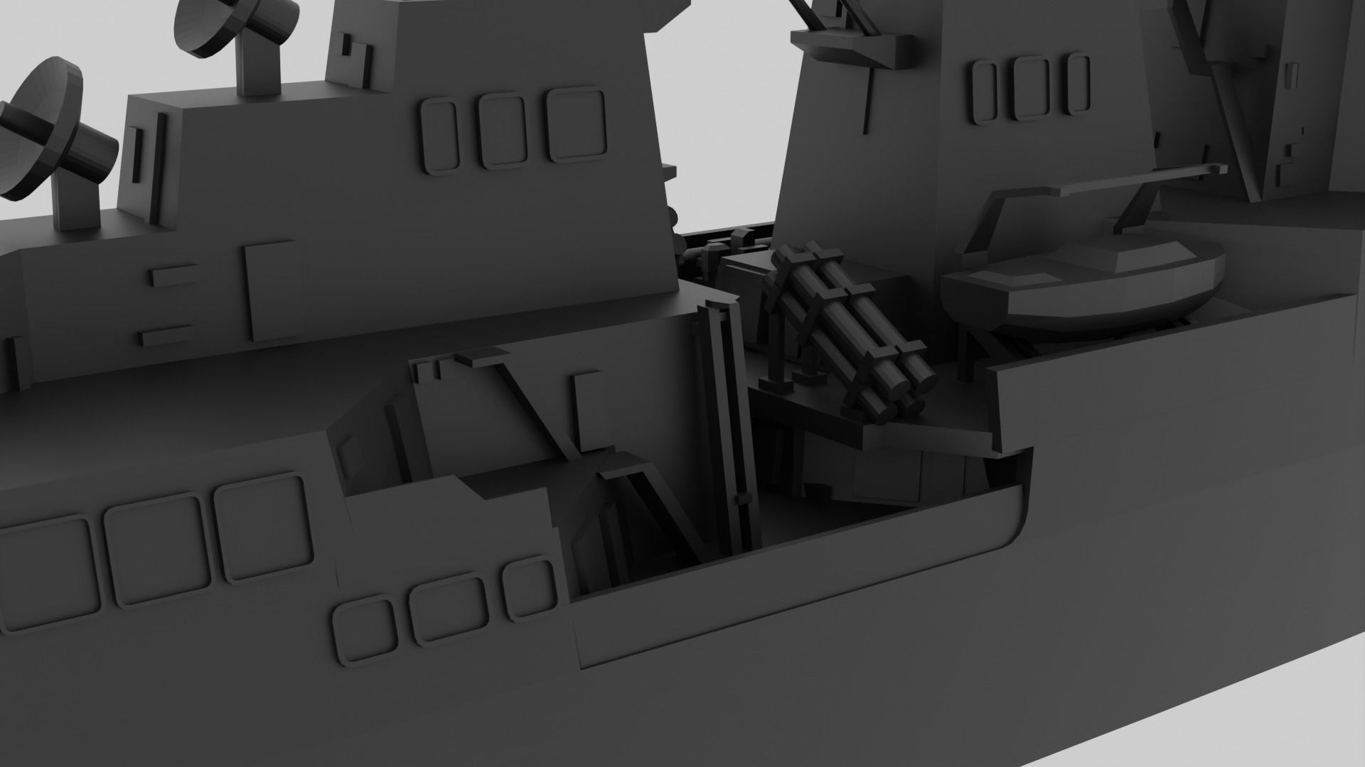 JS Haguro - Model for small scale printing 3D print model_7