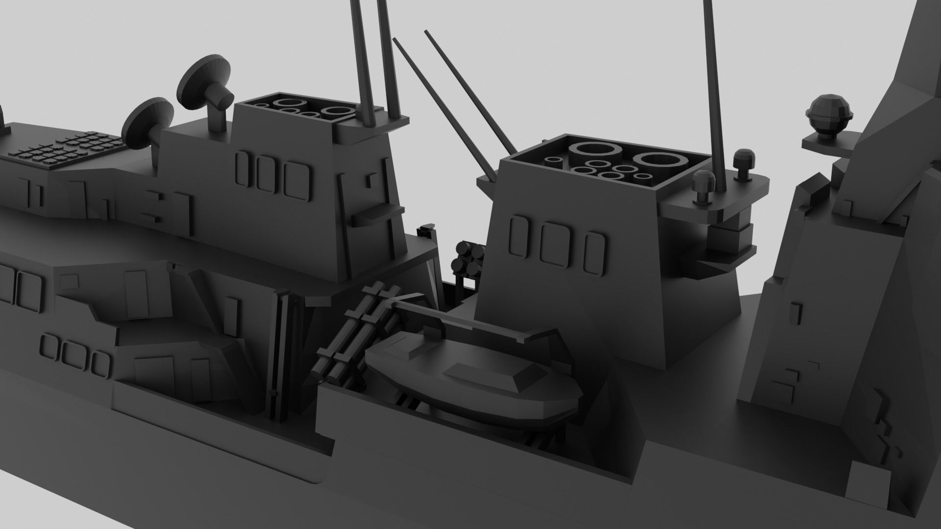 JS Haguro - Model for small scale printing 3D print model_6