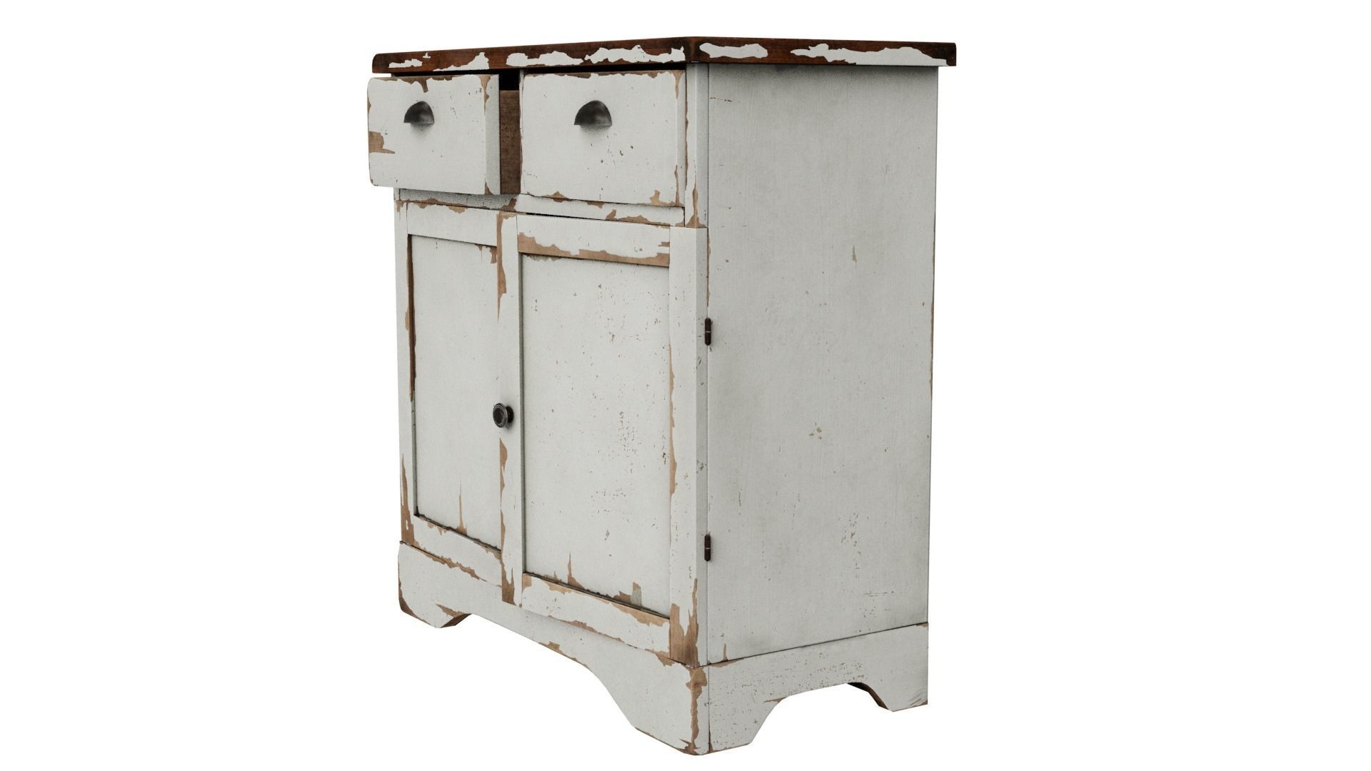 Wooden Cabinet 3D model_2