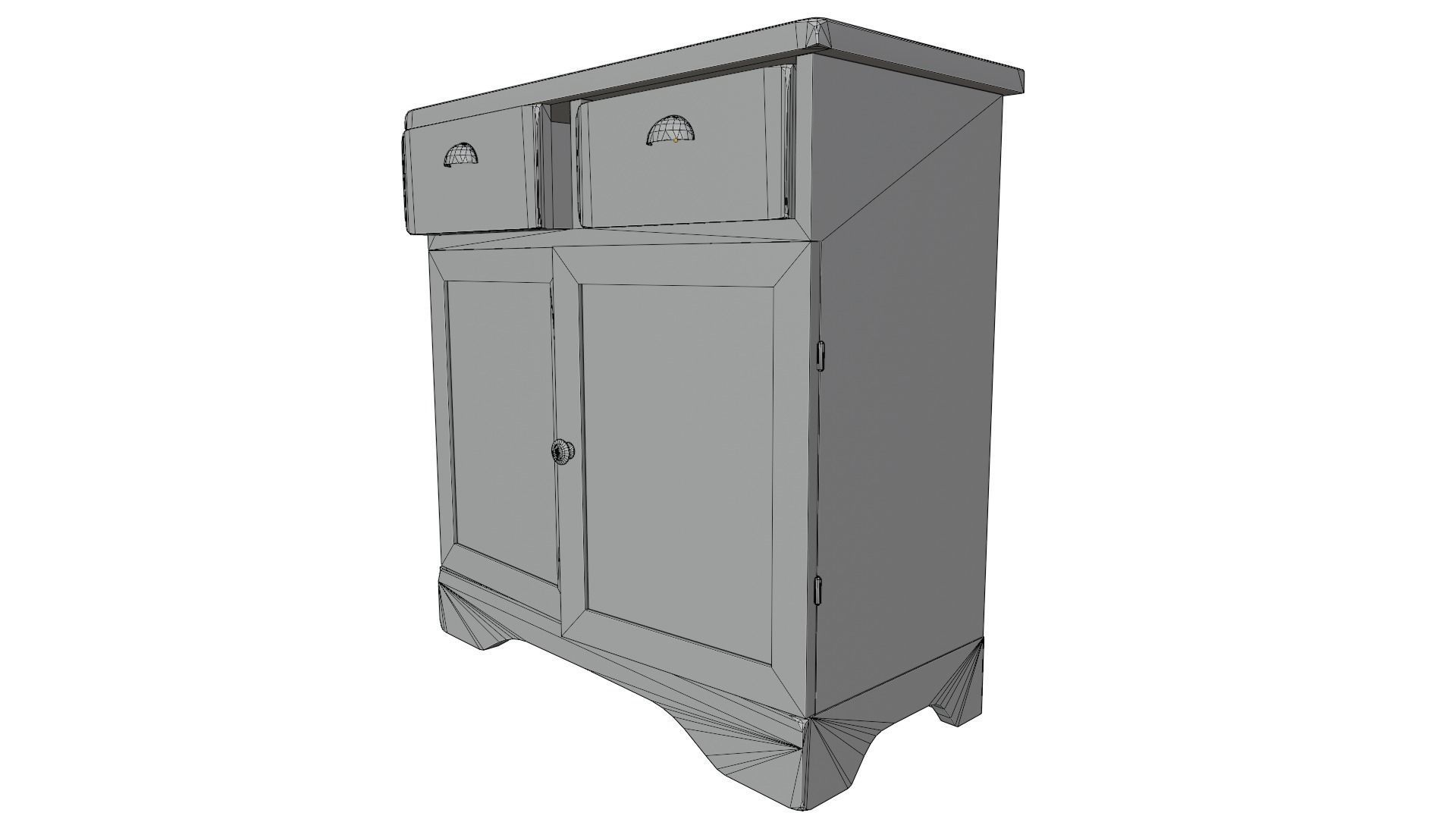 Wooden Cabinet 3D model_11