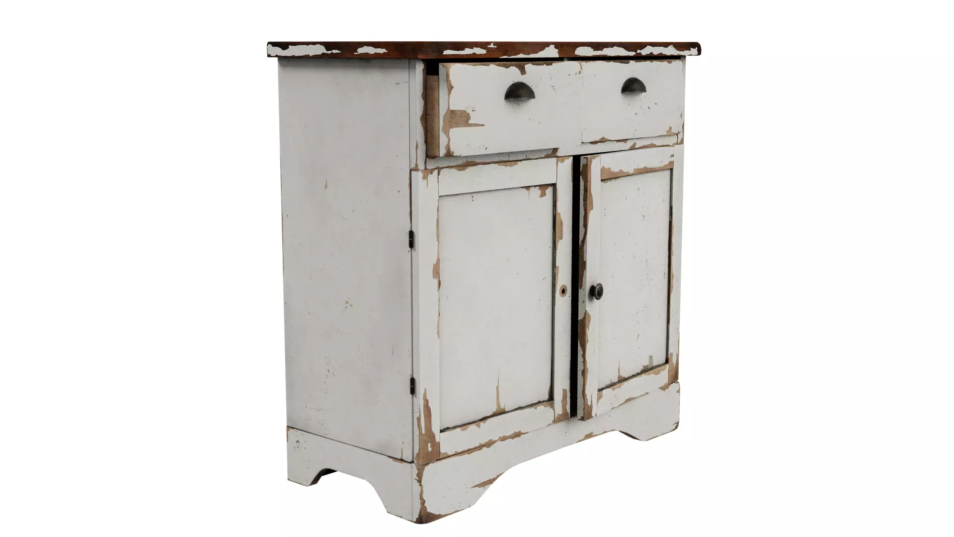 Wooden Cabinet 3D model_0