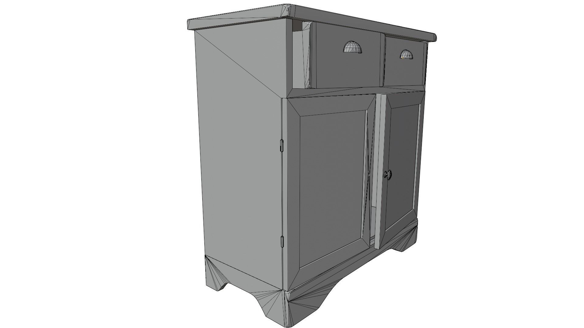 Wooden Cabinet 3D model_9