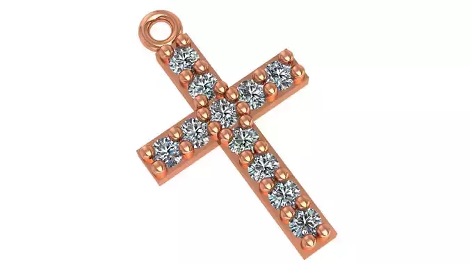 Jesus Holy Cross Pendant 3dm stl renders details