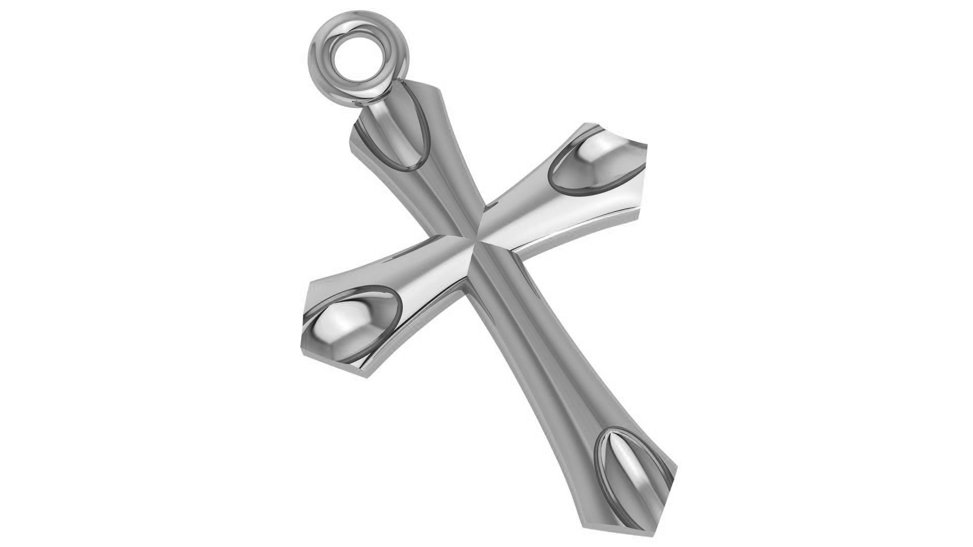 Jesus Holy Cross Pendant 3dm stl renders details 3D print model_1