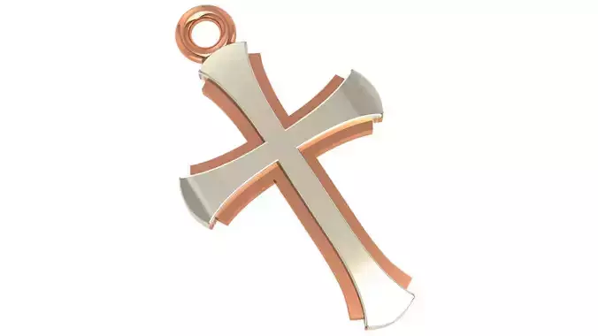 Jesus Holy Cross Pendant 3dm stl renders details 3D print model