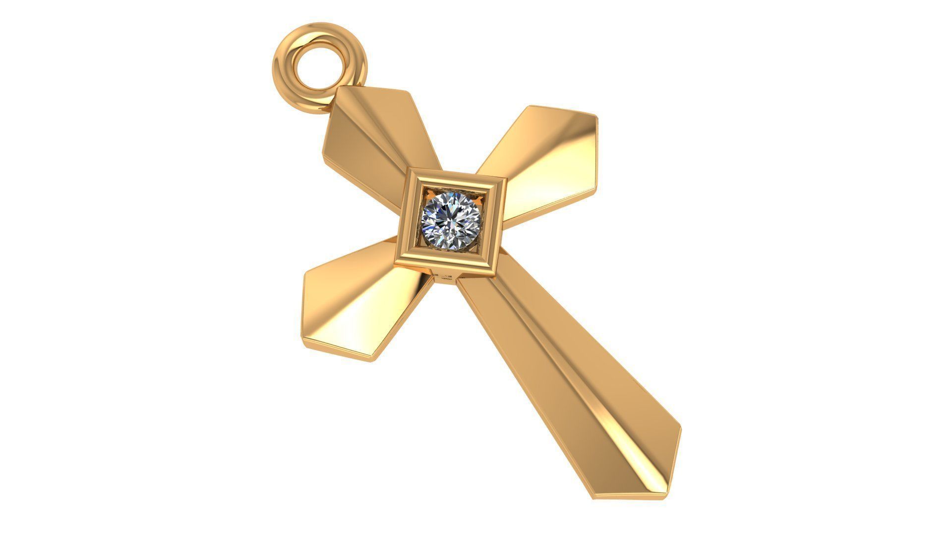 Jesus Holy Cross Pendant 3dm stl renders details 3D print model_2