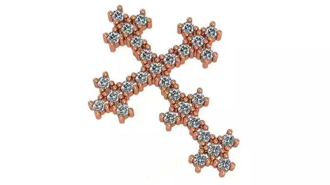 Jesus Holy Cross Pendant 3dm stl renders details