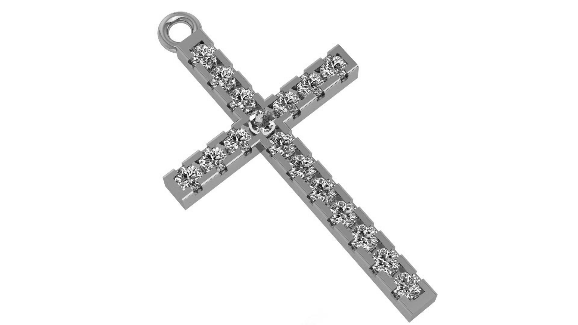 Jesus Holy Cross Pendant 3dm stl renders details 3D print model_1