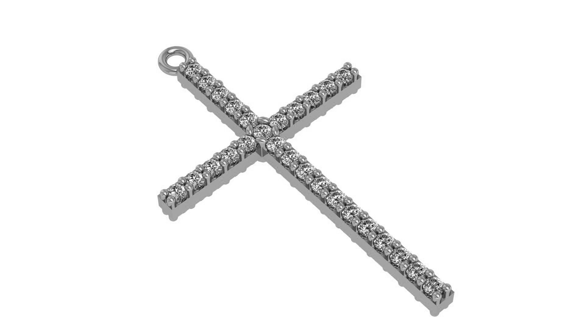 Jesus Holy Cross Pendant 3dm stl renders details 3D print model_1